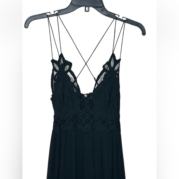 Free People FP One Adella Maxi Slip Dress in Black, Size S - Picture 2 of 10